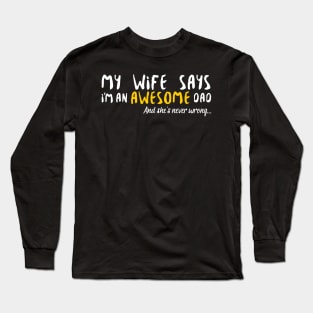 Father's day gift from wife Awesome Dad Long Sleeve T-Shirt